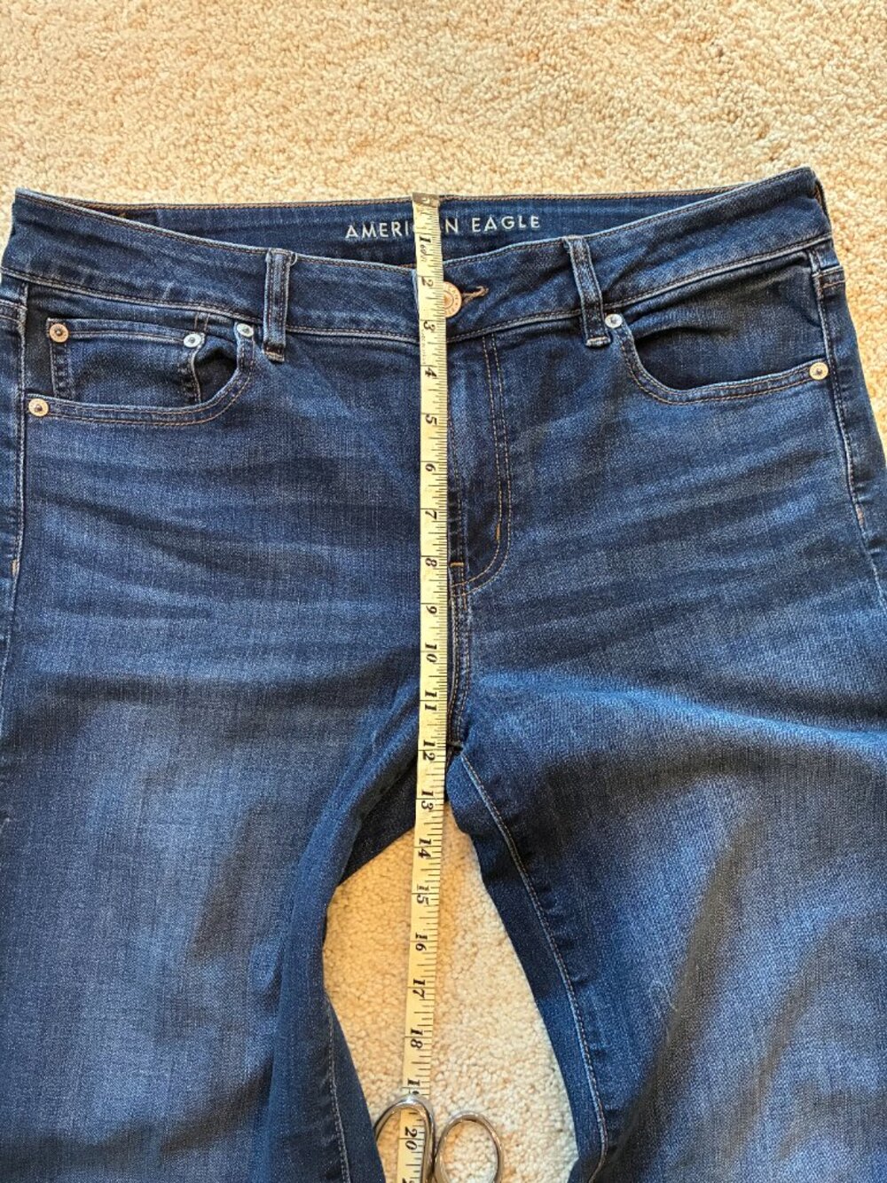 American Eagle Favorite Boyfriends Medium Wash Super Stretch Jeans Pants - Picture 8 of 10